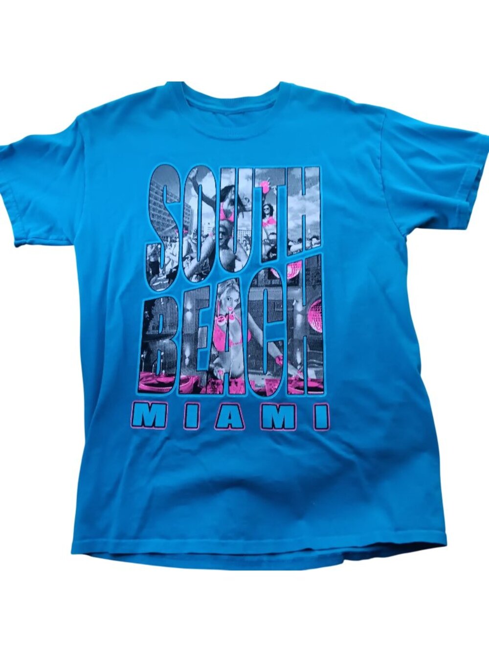 Vintage T-Shirt Small Y2K South Beach Miami Florida Bikini Party Graphic